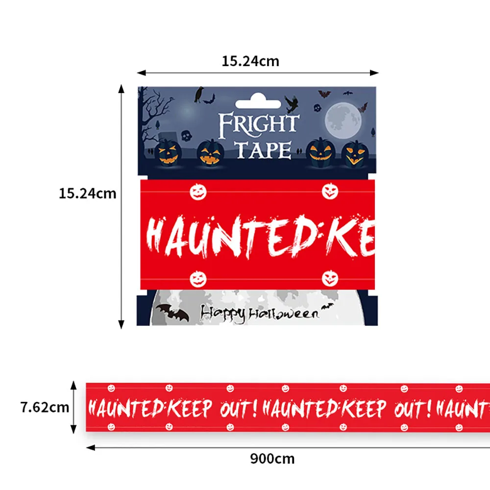 Halloween-Dekorationsklebeband, Warnlinie, Warnbandschilder, Fenster, Wand, Gefahr, Dekoration, Requisiten – Detail 11