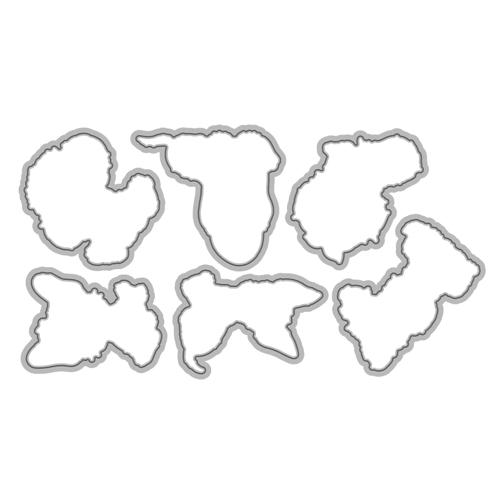 Mangocraft Cute Love Puppy Dogs Cutting Dies Clear Stamp Spring Day DIY Scrapbooking Metal Dies Silicone Stamp For Cards Albums