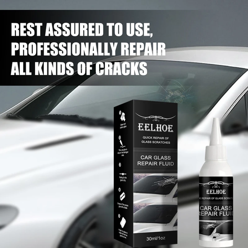 Windshield Repair Kit  30 Ml Car Glass Repair Set Lasting Windshield Crack Repair Brightening Windshield Fluid Glass Scratch Cr