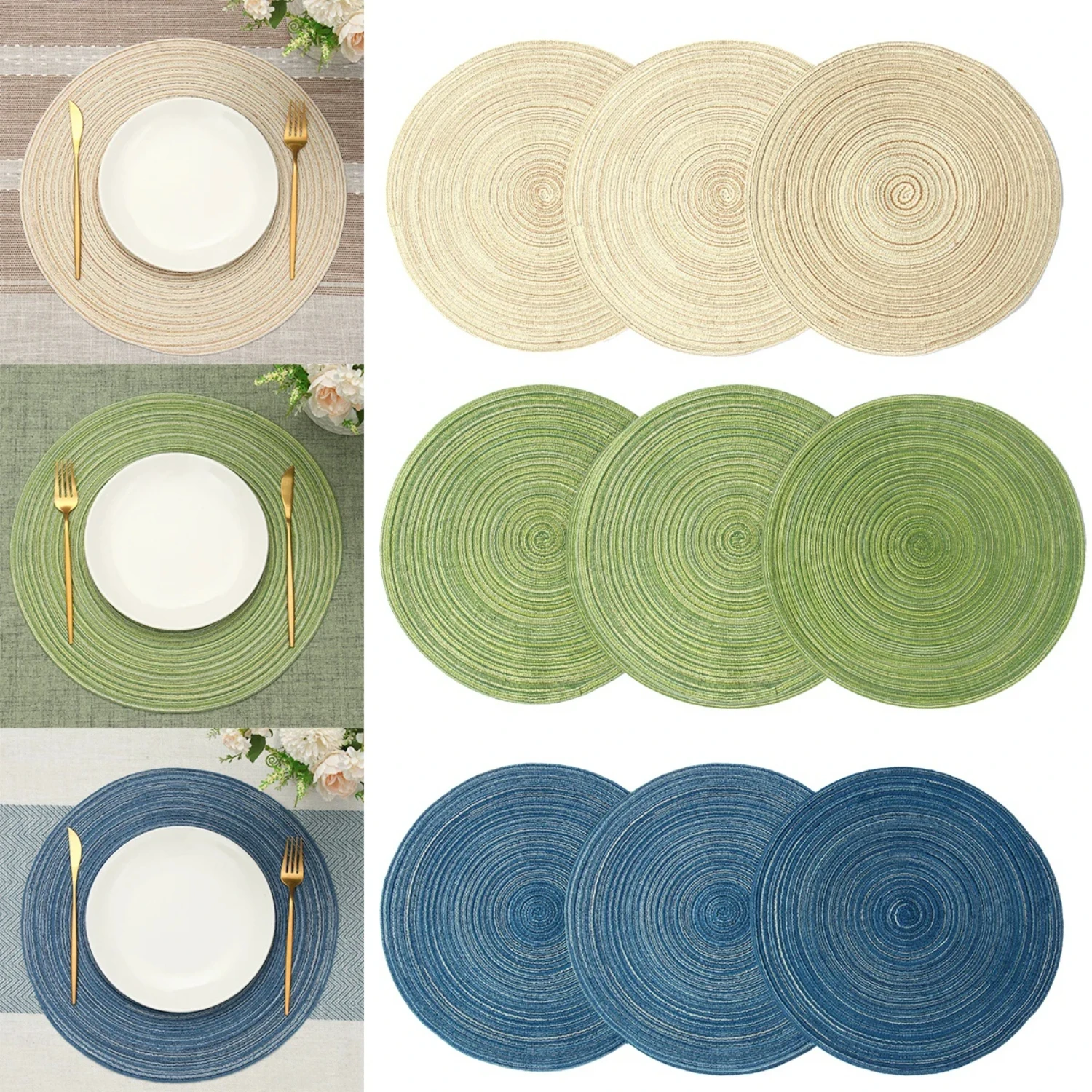 Elegant, Modern, and Sophisticated Round Table Mat for High-Quality Home Decor - Maximum Functionality and Durability - Protects