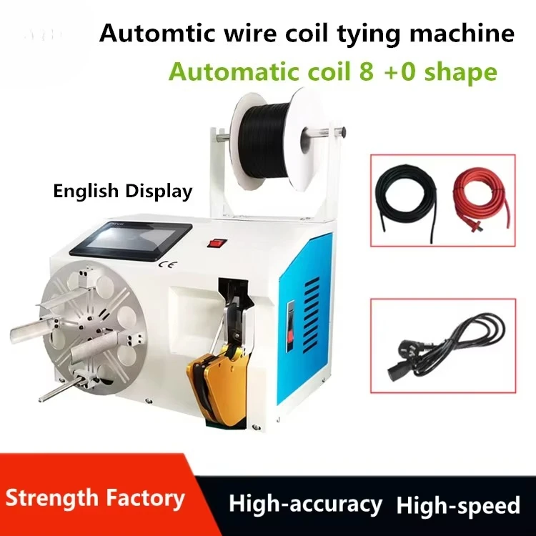 Winding Machine for 8 Shape O Shape Cable Roller  Automatic Power Cable Coil Wire Twisting Tie Tying Machine