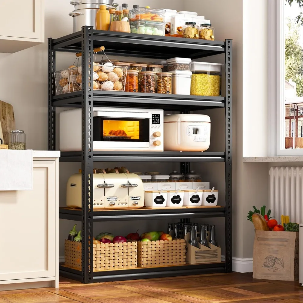 

5 Tier Storage Shelves, 2500LBS Adjustable Garage Shelving Unit, Metal Shelves for Pantry, Garage, Kitchen, Customized