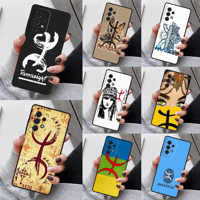 Amazigh Flag Phone Case For Samsung Galaxy S23 S21 S20 FE S24 S22 Ultra Note20 S10 S9 S8 Plus A40 A52 A12 A13 A53