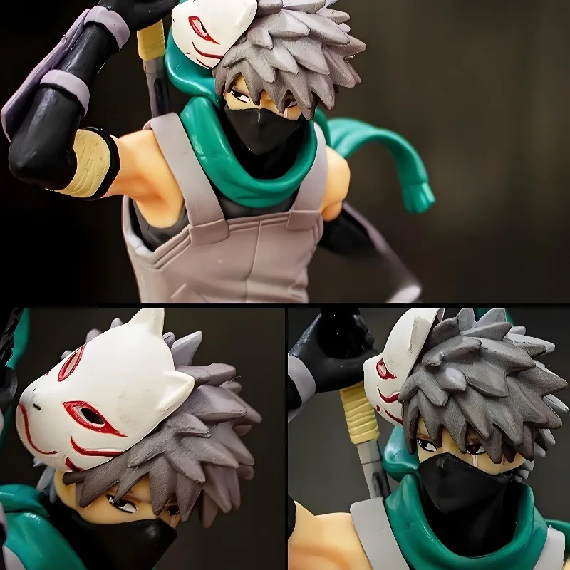 بانداي ناروتو تمثال هاتاكي كاكاشي أنيمي شخصية كرتونية تمثال رائع نموذج دمية سطح المكتب حلية جمع الهدايا