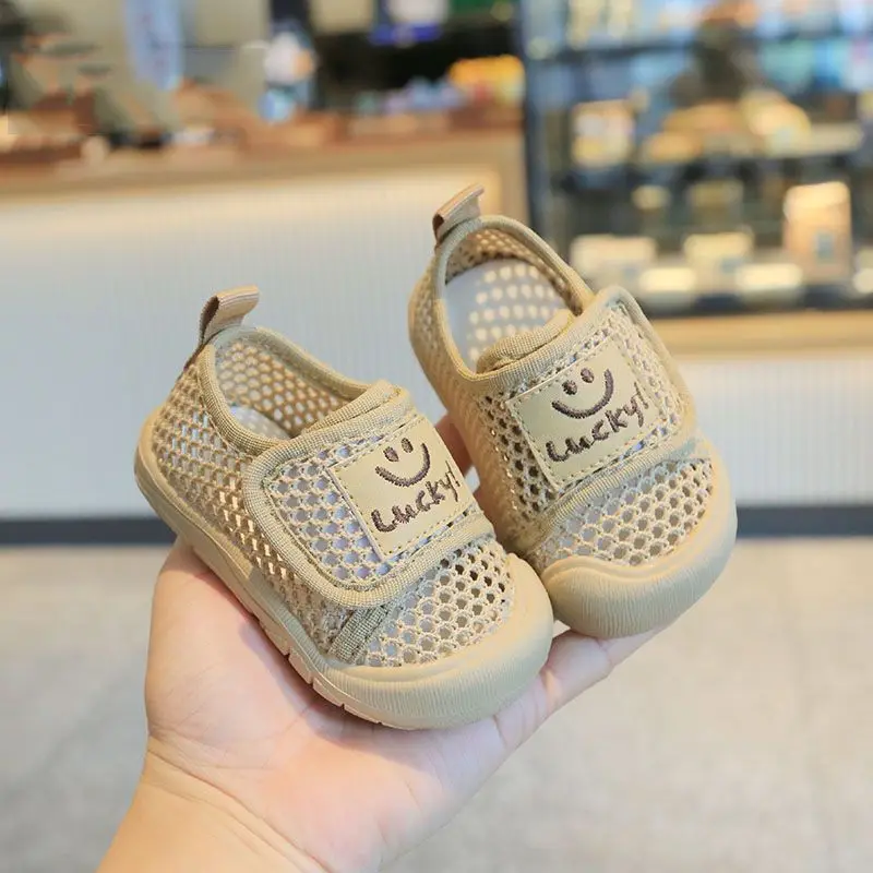 

Summer Hollow Breathable Korean Style Small Children's Net Shoes1One3Year-Old Soft Bottom Learning Sandals