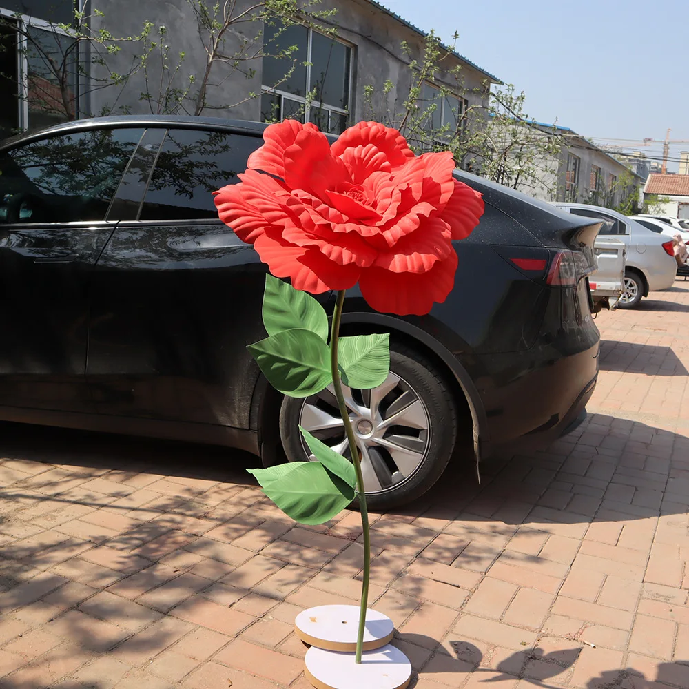 60cm PE Künstliche Pfingstrose Riesige Schaumrosen-Blume Schaufenster-Dekoration für Hochzeits-Hintergrund-Dekoration PE Pfingstrosen-Blume – Detail 5