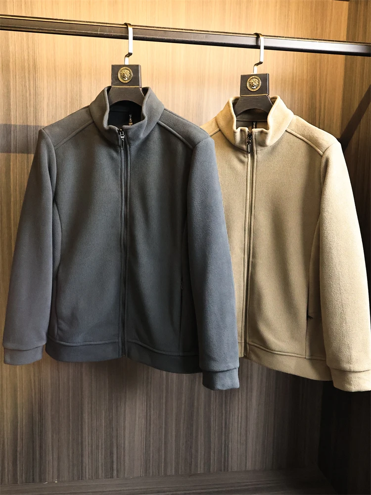 

Thiened Fce Hooded Jaet Men's Faionable Warm Casual Jaet Outerwear Polyester Fiber Stand Fit Autumn Winter Coat