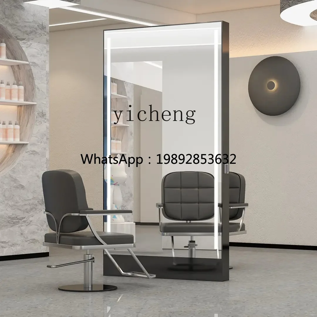 Z1 simple barber shop mirror table hair salon special perm, dyeing and cutting hair mirror stainless steel