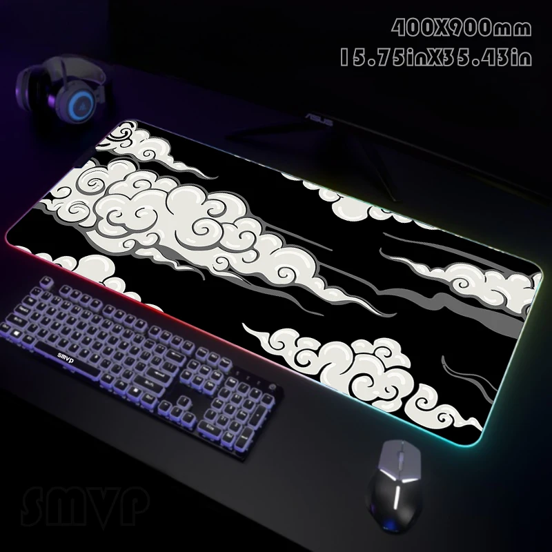 

Large RGB Mouse Pad XXL Gaming Mousepad LED Mouse Mat Cloud Gamer Mousepads Table Pads Keyboard Mats Desk Rug With Backlit