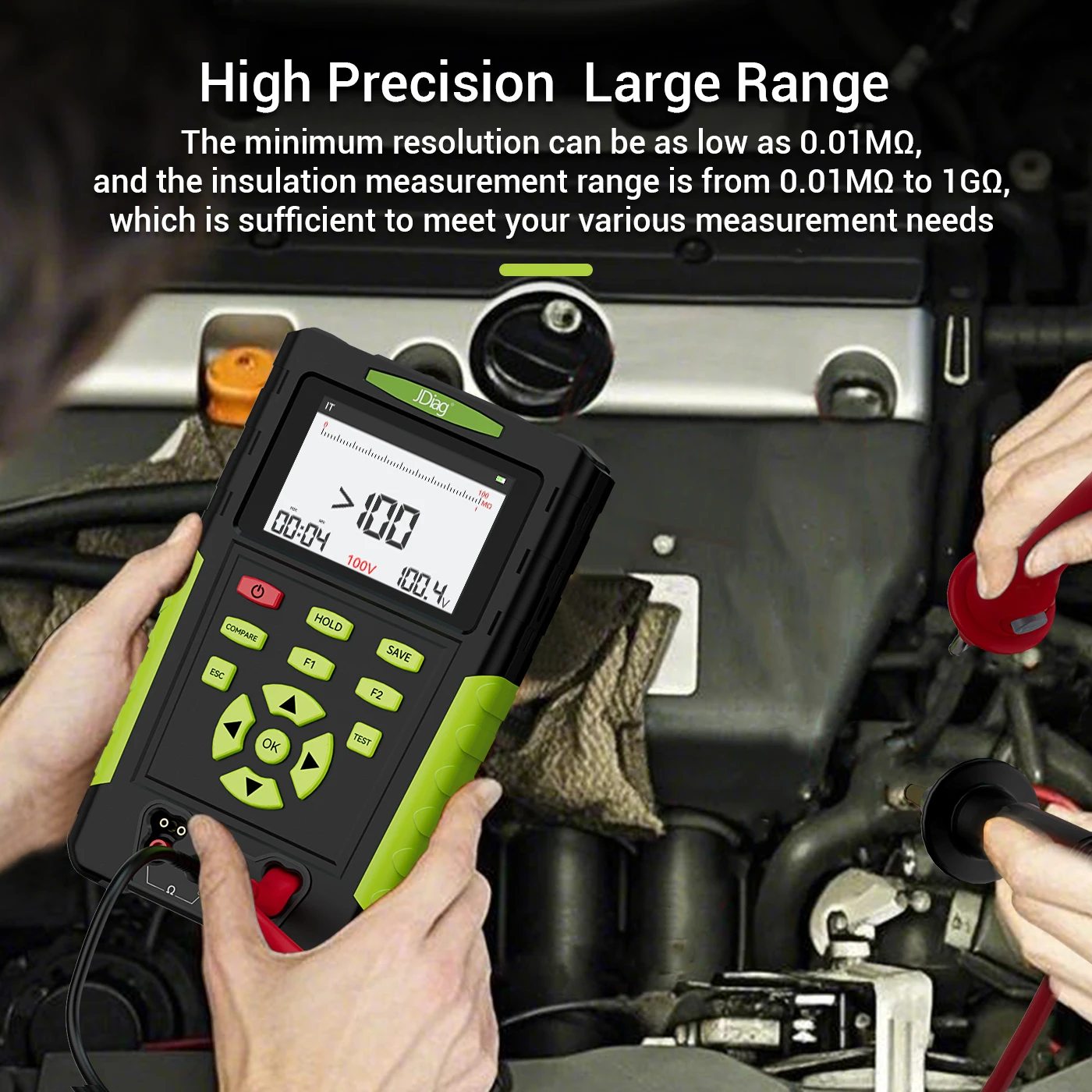 JDiag EV001 Insulation & Resistance Tester Specilized for New Energy Vehicles Diagnosis