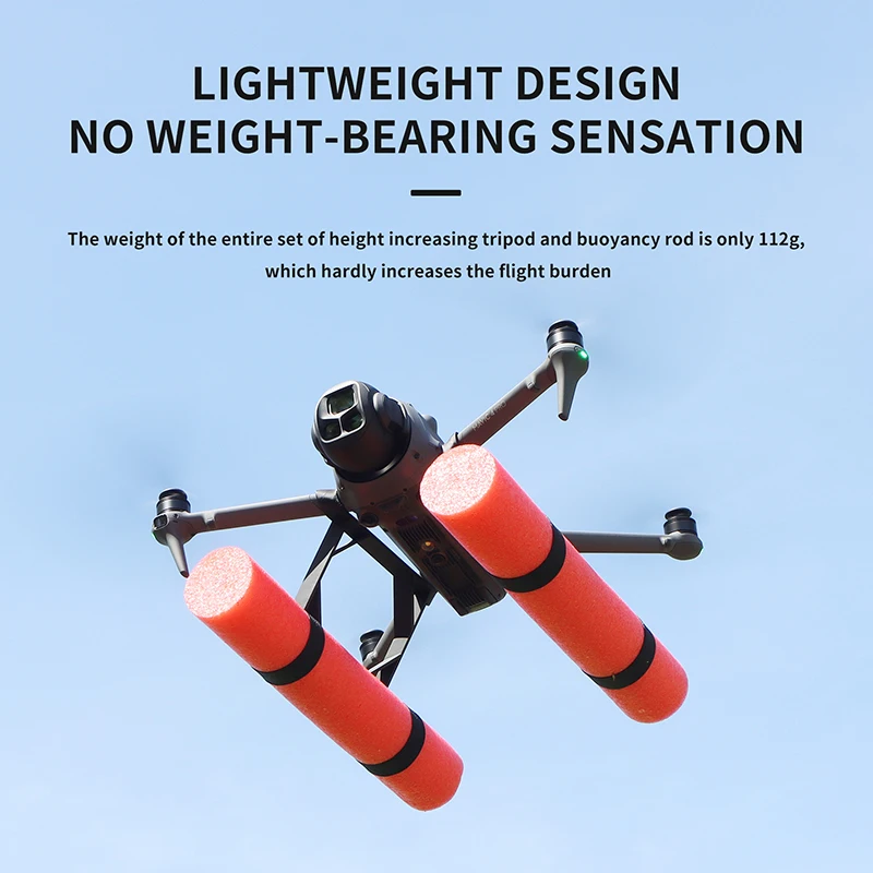 Kit De Flotadores De Aterrizaje Para Dron — Tren De Agua De 20x4 Cm, Ligero Y Estable, Ideal Para Aterrizajes Suaves En Agua O Terrenos Irregulares