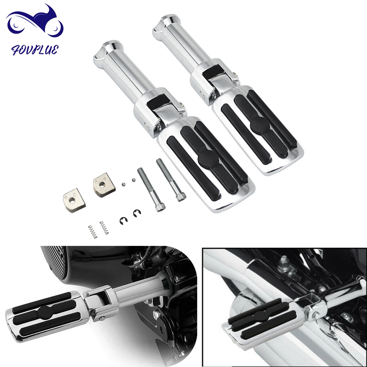 

Motorcycle Rear Passenger Foot Pegs Pedal Footrests Mounting Bracket Kits For Harley Softail Fat Boy Low Rider 2018-2024 2023