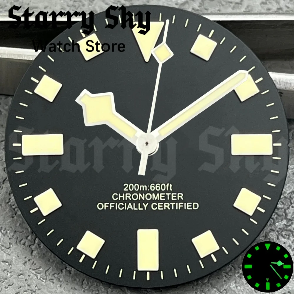 Starry Sky 29mm Black/White/Blue/Green Watch Dials Watch Hands With Green Luminous Suitable For NH35/ETA PT5000/Mingzhu Movement