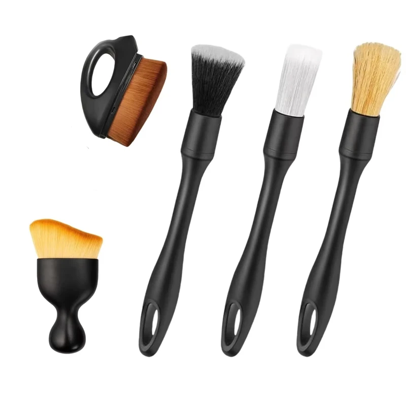 4-5PCS Car Detailing Brush Set Air Conditioning Vent Clean Crevice Sweep Dust Duster Auto Interior with Brush Car Wash Tool Set