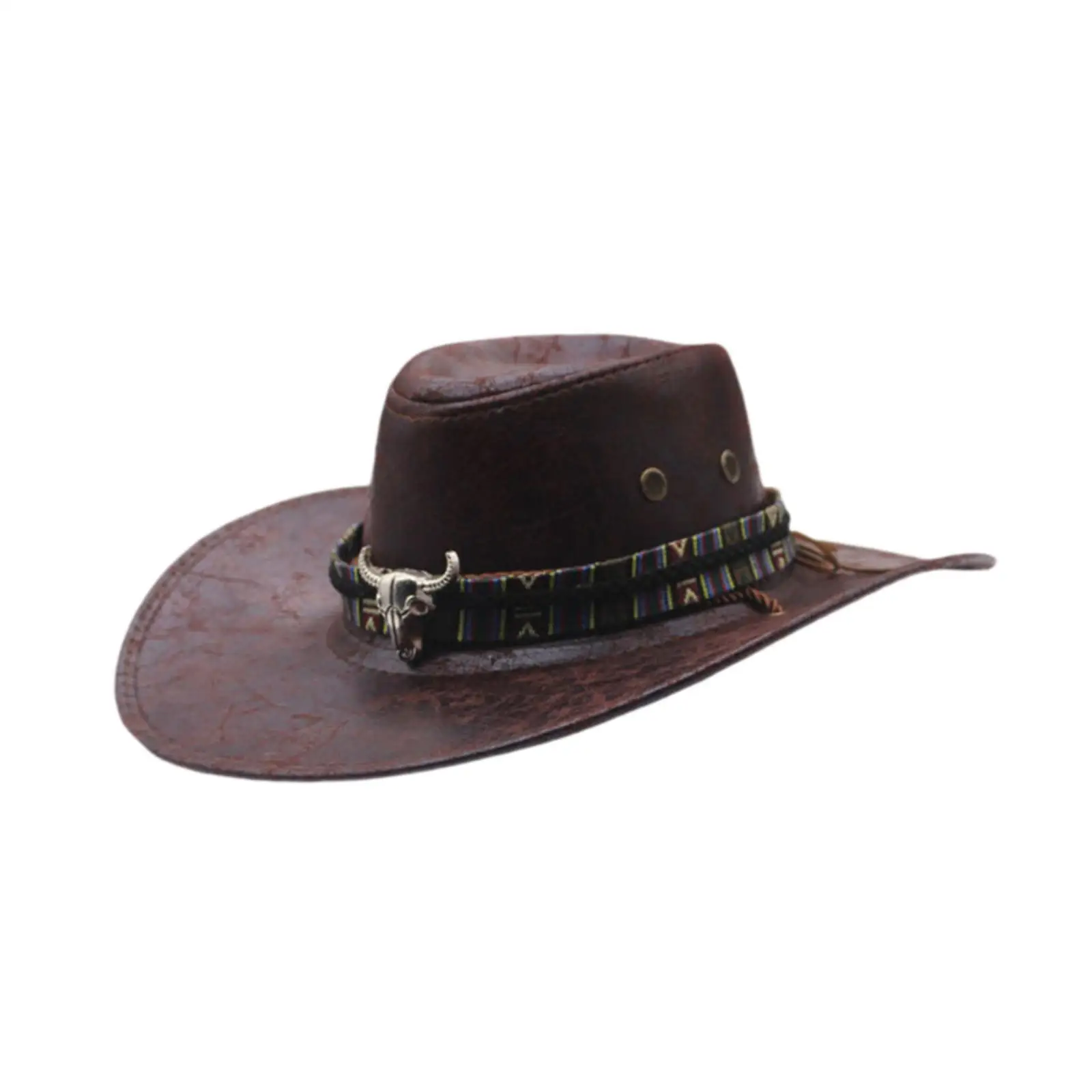 Chapeau de cowboy, accessoire de mode pour l’été, chapeau à larges bords de style jazz, pour femmes et hommes.