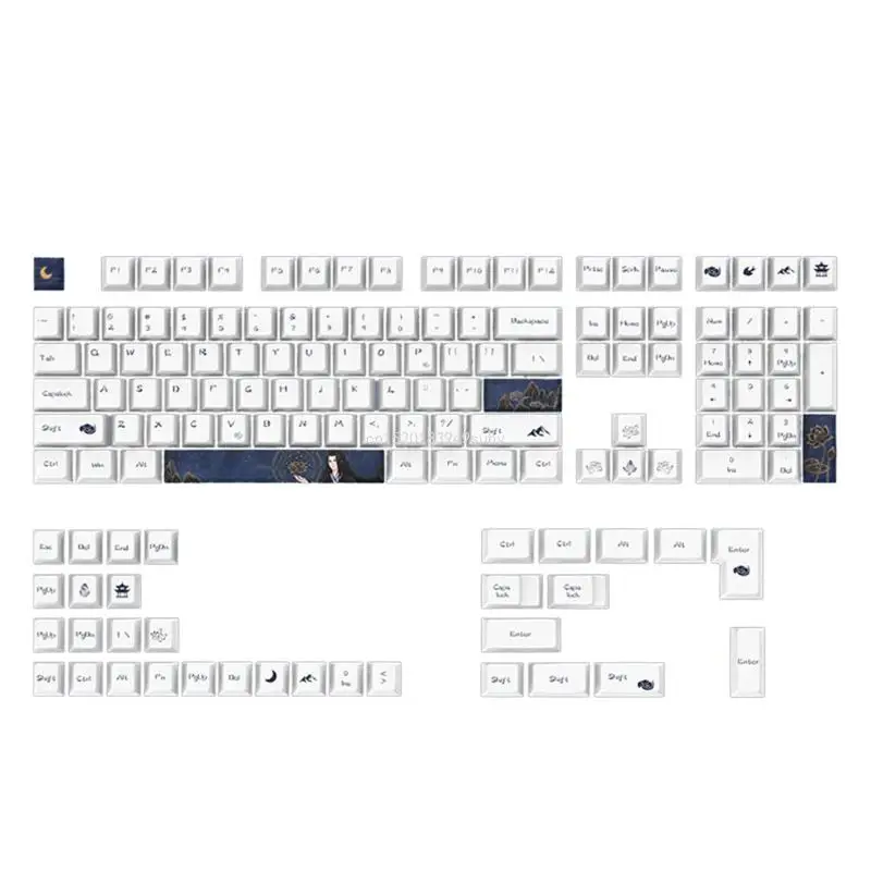 108 Keys Electronics Game Keycaps PBT 5 Sides Dye Sublimation Keycap Cherry for Key Caps for Mechanical Keyboard