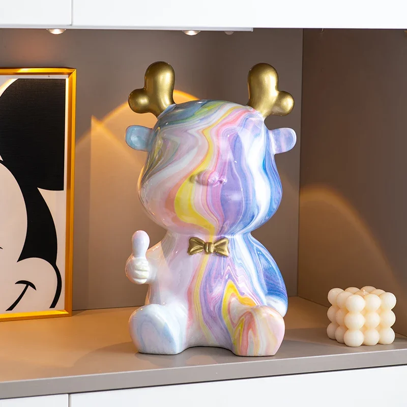 

Cartoon Piggy Bank Simple Household Desktop Creative Thickened Resin Decoration Fashion Adult Boys and Girls Children Piggy Bank