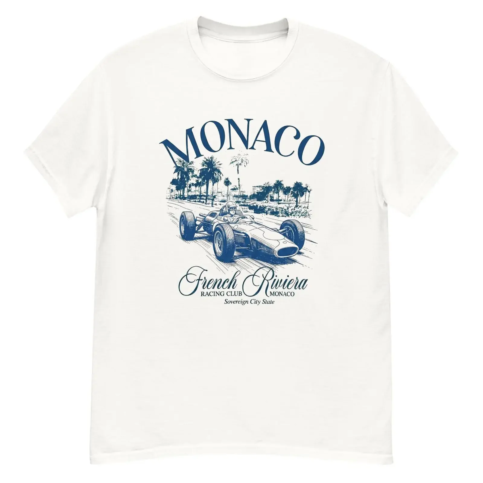 Monaco Vintage Racing Club T Shirt Retro Grand Prix Motorsport vintage Washed Slightly Comfortable streetwear homme