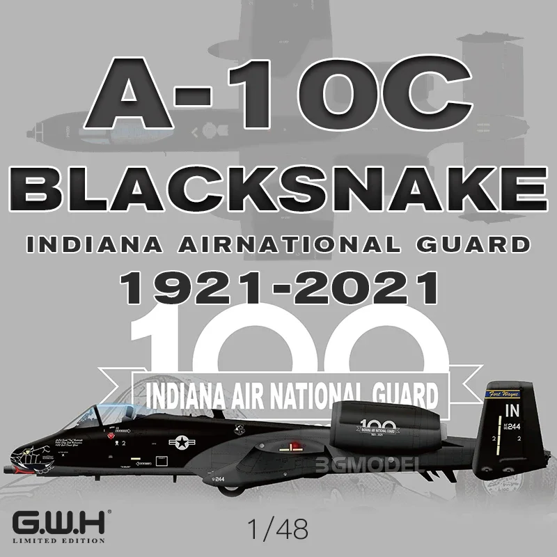 Kit modello di edificio in plastica della Grande Muraglia S4823 A-10C Thunderbolt II "Blacksnake" Guardia Nazionale Indiana Air 1/48