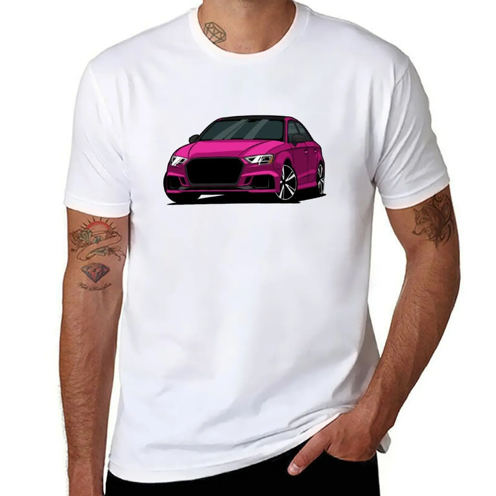 

Pink RS3 T-Shirt man graphic t shirt man t shirt luxury T-Shirt
