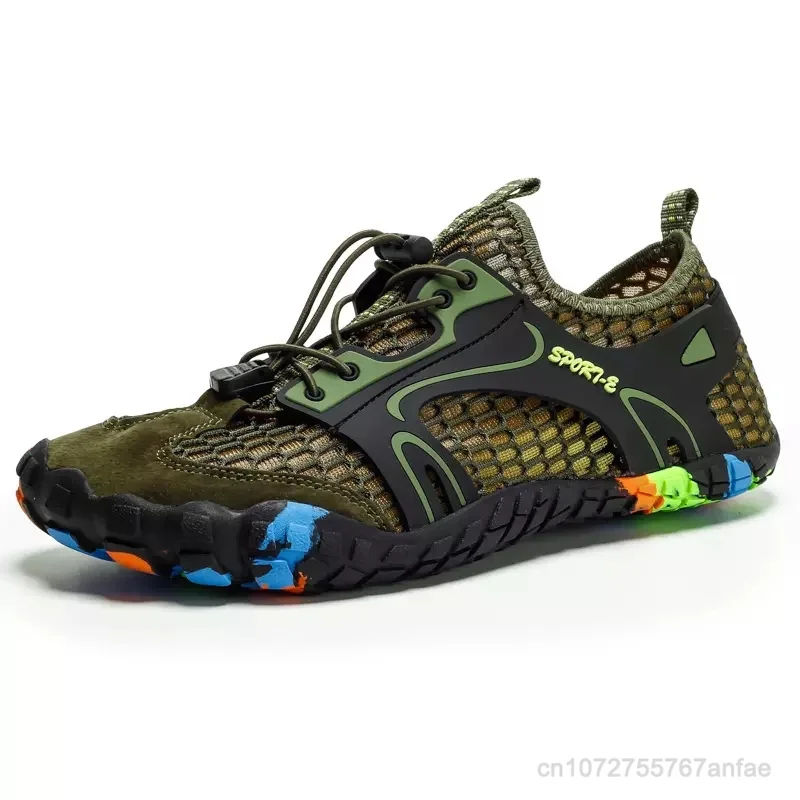 Oddychające wodoodporne buty turystyczne męskie zamszowe siatkowe odkryte trampki buty do wspinaczki skałkowej męskie sportowe szybkoschnące buty