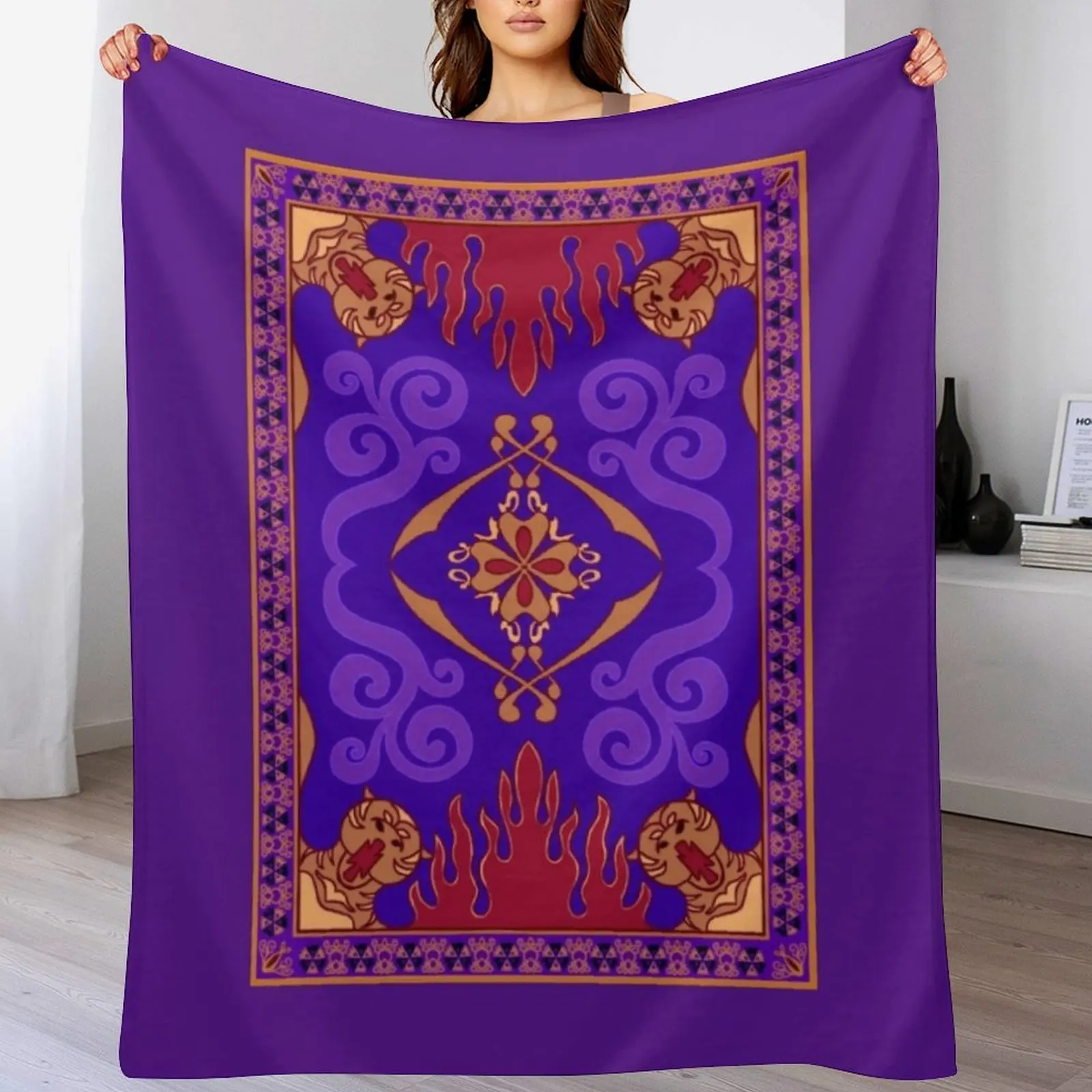 

Aladdin 1992 Magic Carpet Throw Blanket Flannel Luxury Brand Blankets Sofas Of Decoration valentine gift ideas Blankets