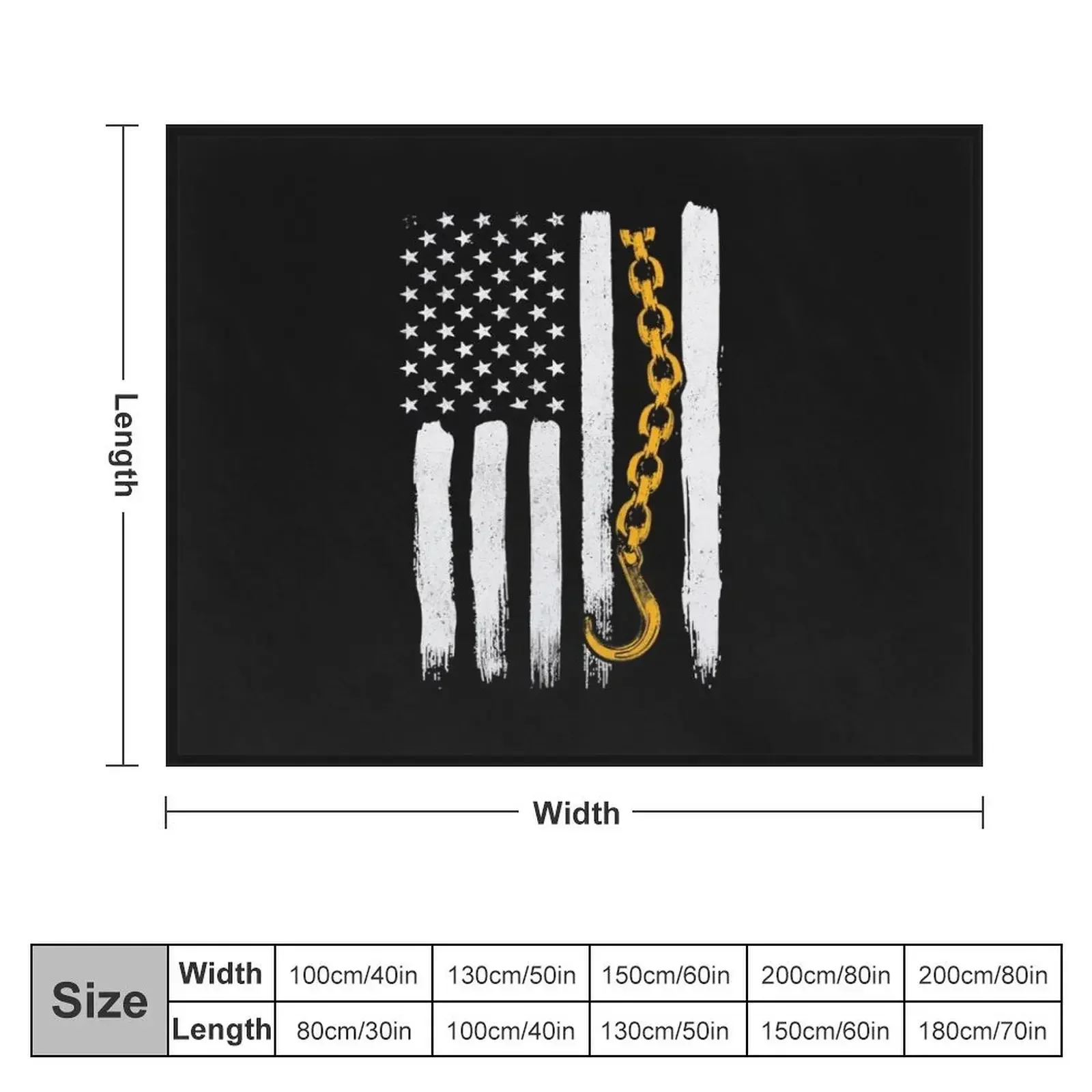 Patriotic Tow Truck Operator Throw Blanket for winter Soft Plush Plaid Blankets