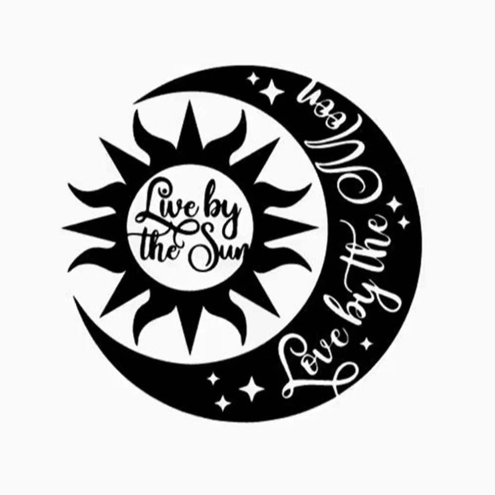 

RV Life Sun & Moon Vinyl Stickers Waterproof Decals for Camper Van Window Motorcycle Bumper Outdoor Travel Decor Accessories