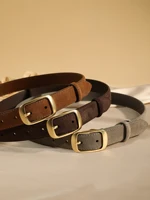 New Cowskin Leather Belt for Women Gold Pin Buckle Jeans Black Belt Luxury Vintage Female Skinny Waistband - Image 5