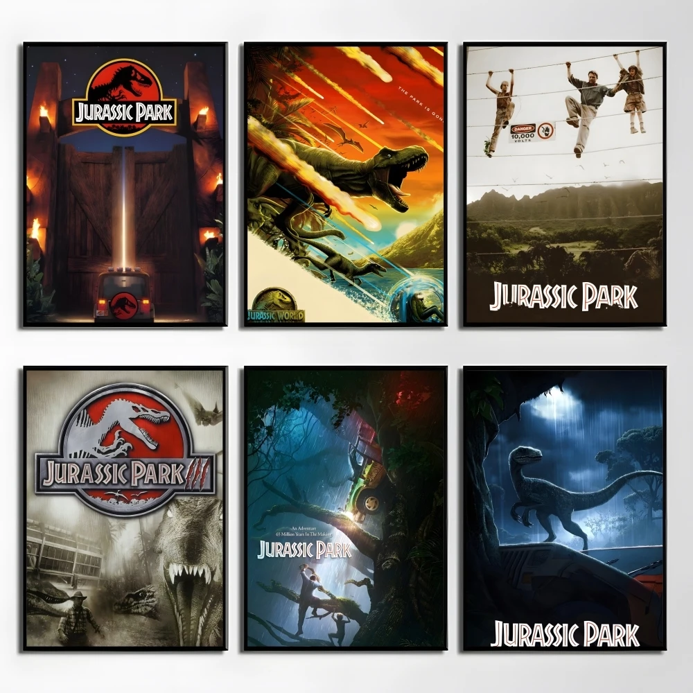

Classic Movie J-Jurassic Park Poster Elegant And Affordable Wall Art Stickers For Dormitory Living Room And Bedroom Spaces