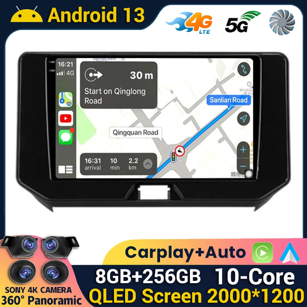 Android 13 Wireless Carplay&Auto For Toyota Harrier 4 XU80 2020 2011 2022 Car Radio Multimedia Video Player GPS Stereo WIFI+4G