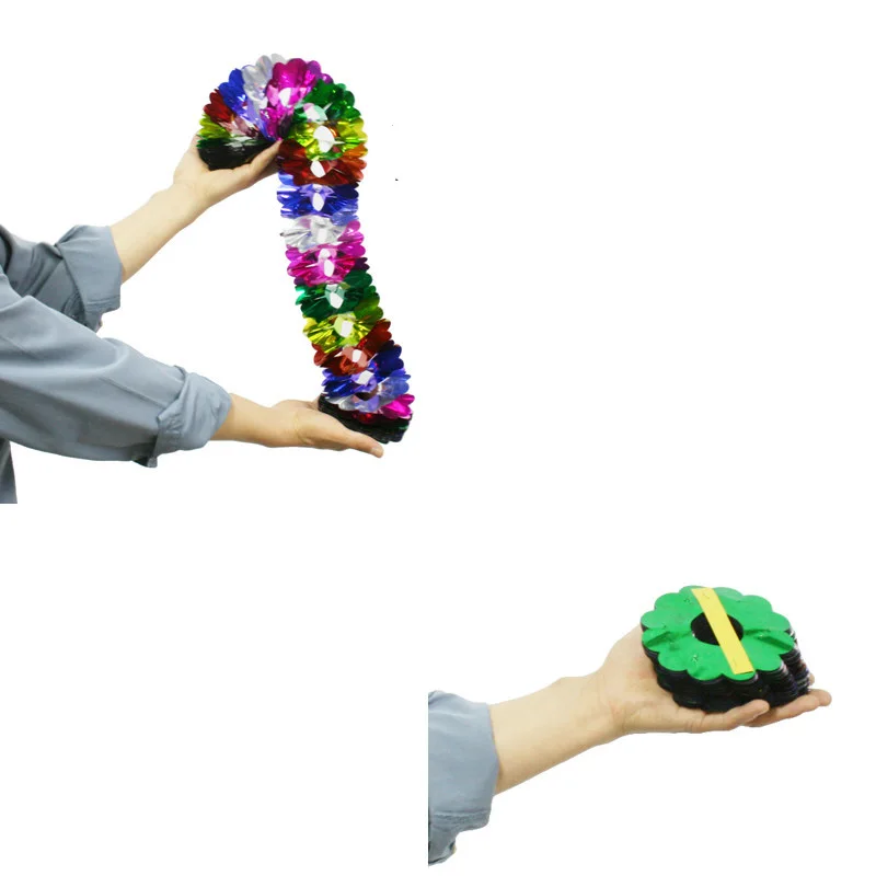 Sequins Flower Waterfall Garland ( Pull flower ) - Large Magic Tricks Appearing Flower Props Comedy Accessories for Stage Magic