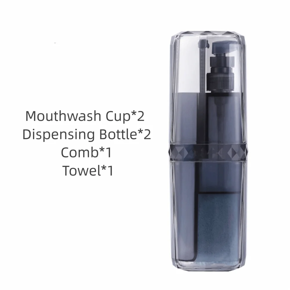 

6 шт./компл., коробка для хранения зубных щеток, перегородка, водонепроницаемая чашка для полоскания рта, пластиковая дорожная чашка для полоскания рта, кемпинг