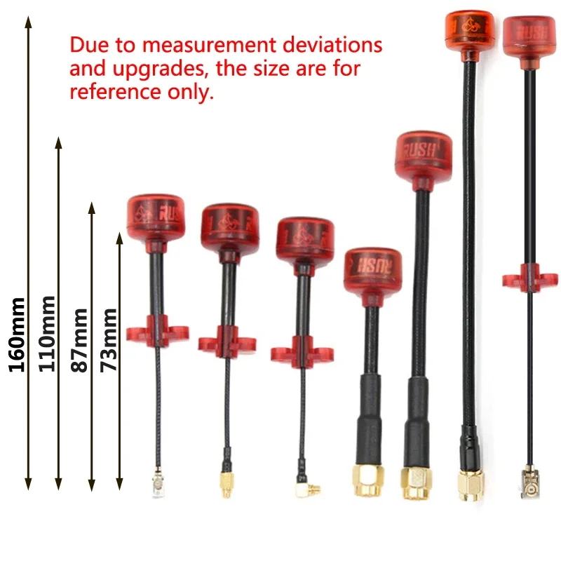 Rush Cherry-Adaptador de Conector De Antena De Longo Alcance, FPV Quadcopter Racing Drone, LHCP, RHCP, SMA, 5.8G