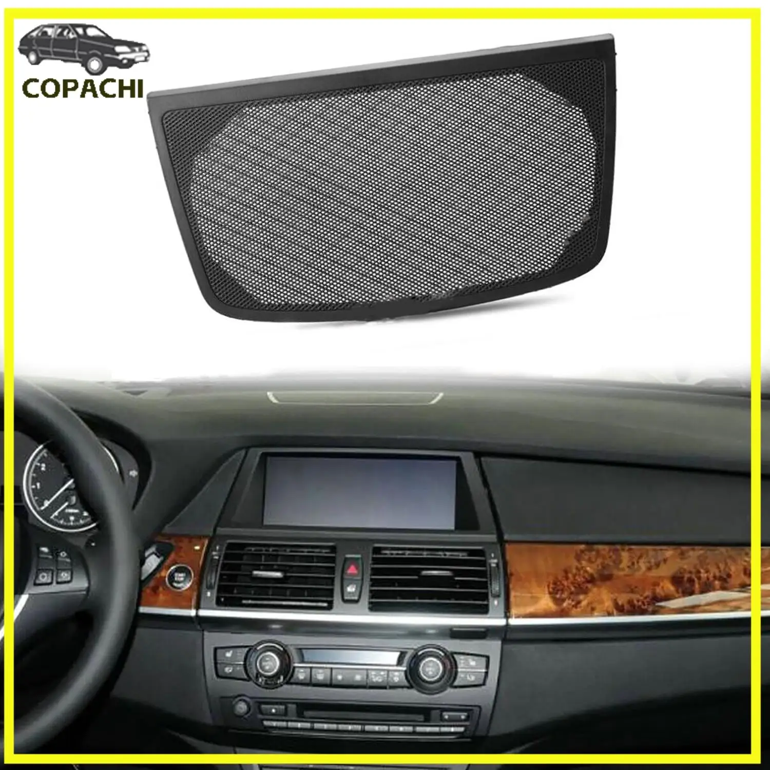 

Black Car Dash Loud Speaker Cover Grille Panel 514571691796 For BMW X5 E70 X6 E71 Car Accessories Replacement Interior Parts