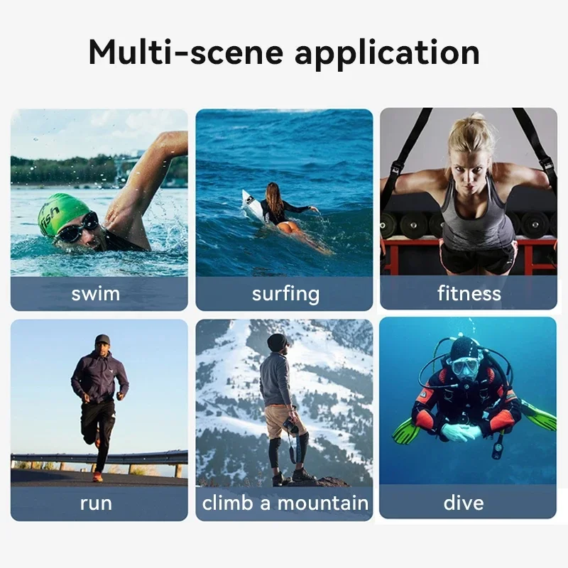 Wireless 5.3 Bluetooth Headset IPX8 Swimming Bone Conduction Headphones with 32GB Ear-hook Earbuds for Sport Business MP3 Player