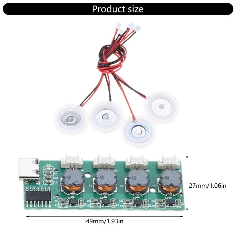 ポータブル超音波ミストメーカー4フォグガーアトマイザートランスデューサーアトマイザーフィルムプレートアクセサリー加湿器ラバーガスケット
