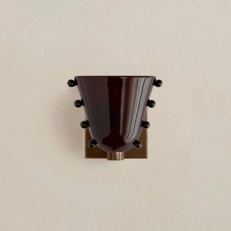 

Artisanal Retro Chic Goblet Glass Wall Sconce Lighting for Bedroom Headboard & Entry Hallway Corridor Ambient Decor