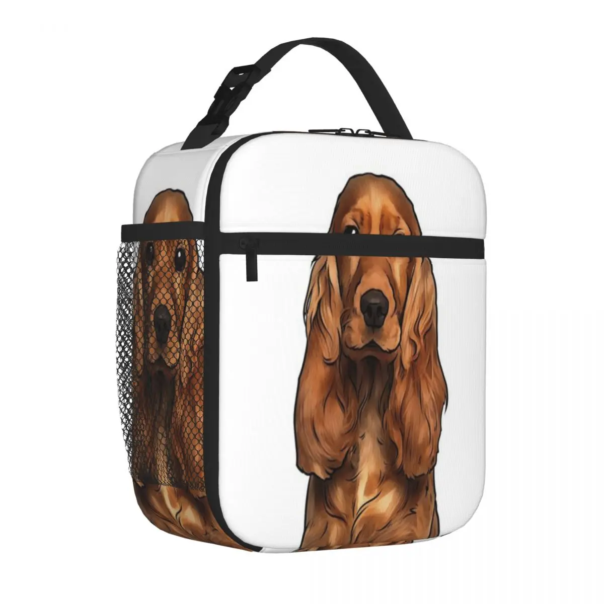 Bestselling Cocker Spaniel Dog Insulated Inner Insulated Snack Tote Preschool Lunch Bento Bag