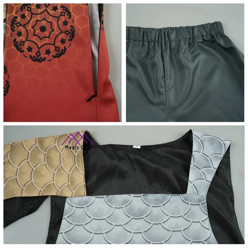 الأسود الأسطورة: Wukong The Destined One أزياء تنكرية باللونين الأحمر والأبيض للرجال البالغين والأطفال بدلة هدايا عيد الميلاد للهالوين