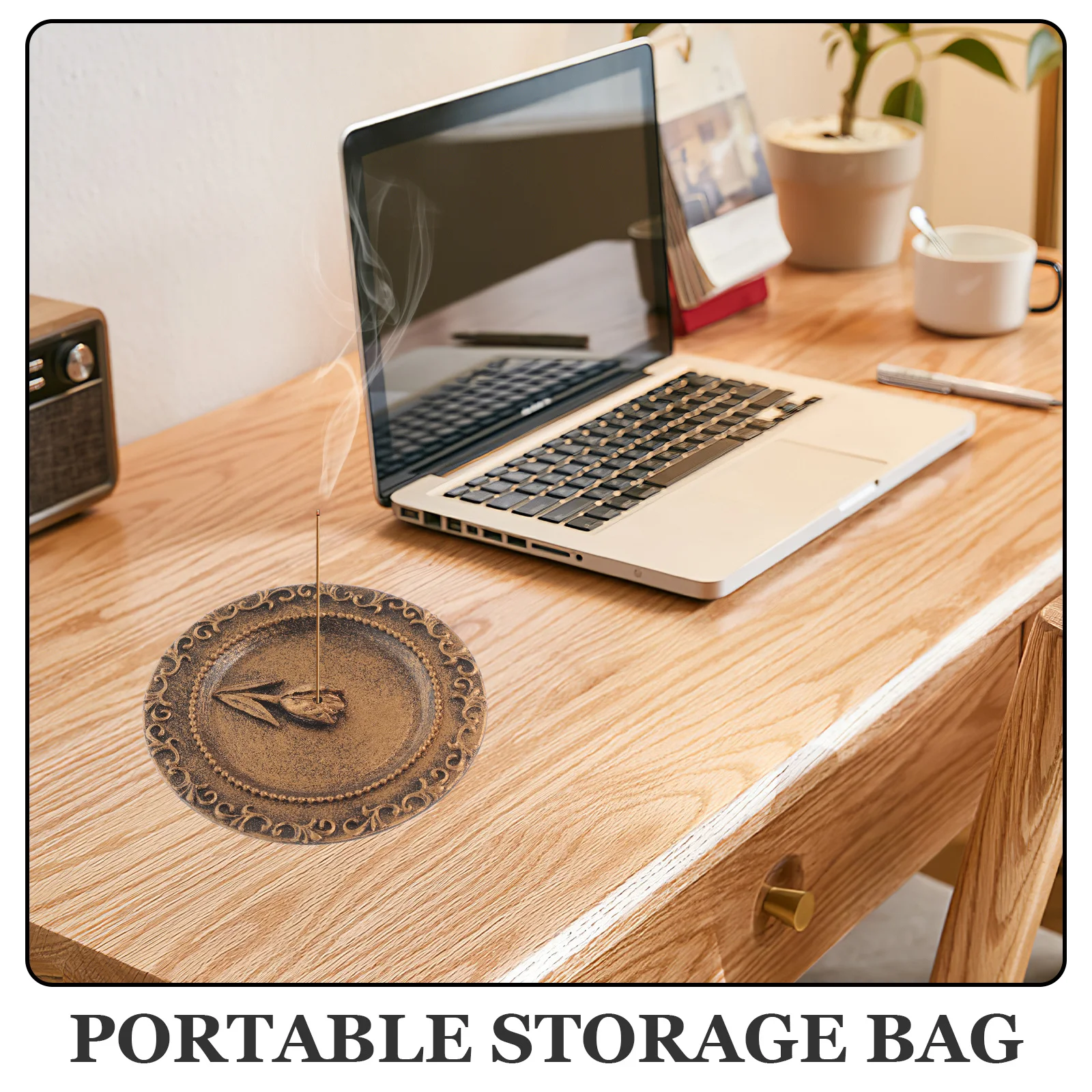 

2Pcs Incense Burner Exquisite Design Aromatic Air Purifier Table Incense Furnace Gift Censer Holder Burner Ornament,