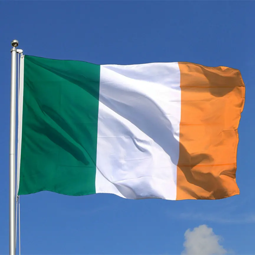 90x150cm reland Flag  Hanging Green White Orange IRE IR IRISH National Flags Polyester IE Eire Hibernian National Banner