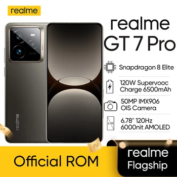 [รอบปฐมทัศน์โลก] ปลดล็อก Realme GT7 Pro 6500mAh 120W Supervooc Snapdragon 8 Elite 6.78 นิ้ว AMOLED 50MP Sony IMX906 GT 7 Pro