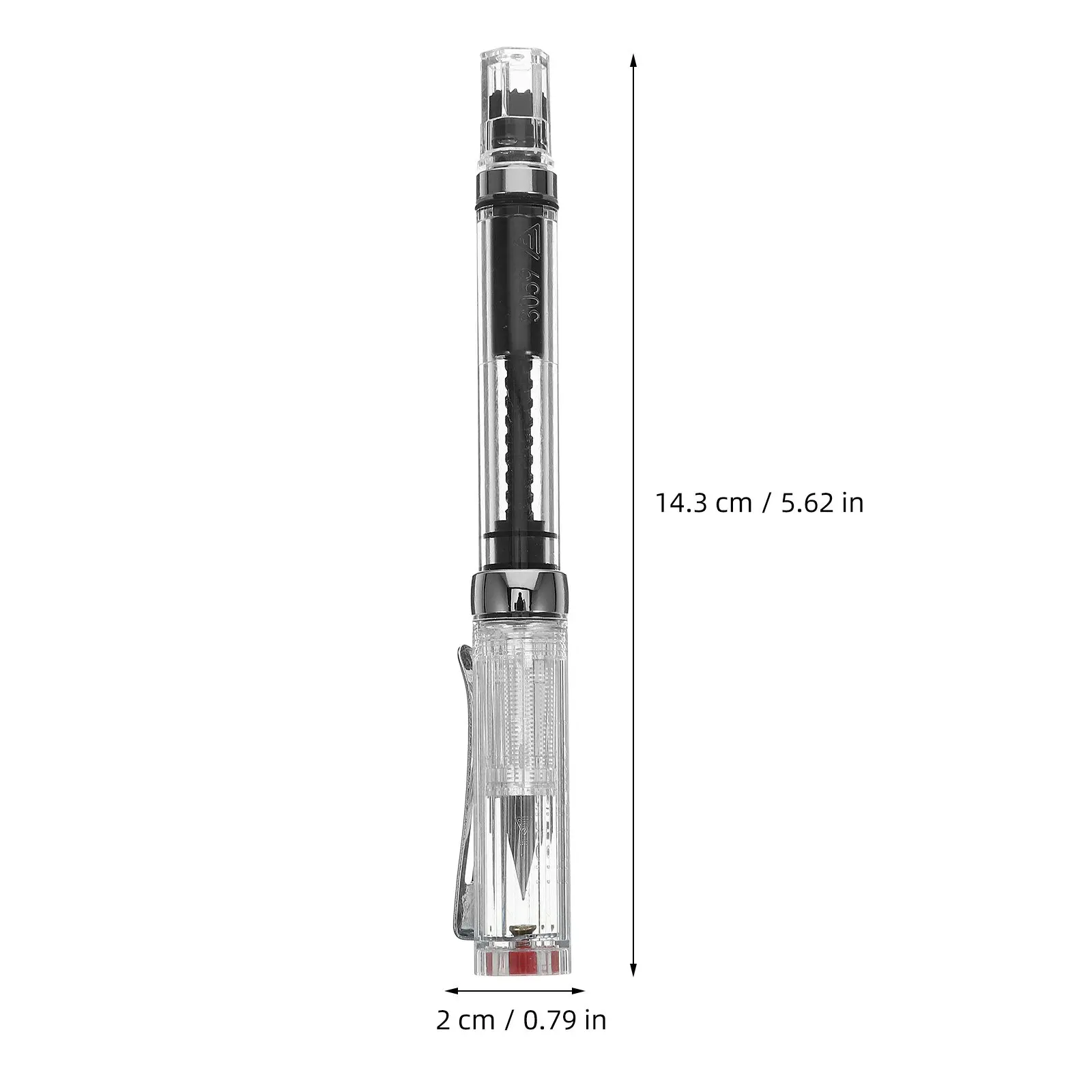 Transparent Fountain Pen Sturdy Material Portable Smooth Writing Pen for Sign Documents Calligraphy Practice Calligraphy Pens