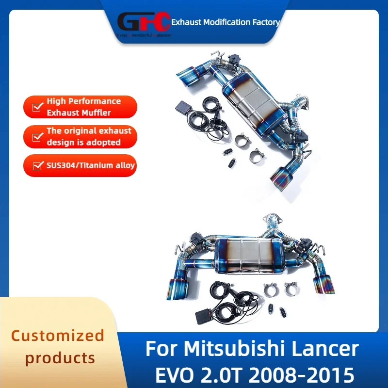 

GFC Alxe Back Valvetronic Exhaust Pipe for Mitsubishi Lancer EVO 2.0T 2008-2015 High-Performance Titanium Alloy Valve Muffler