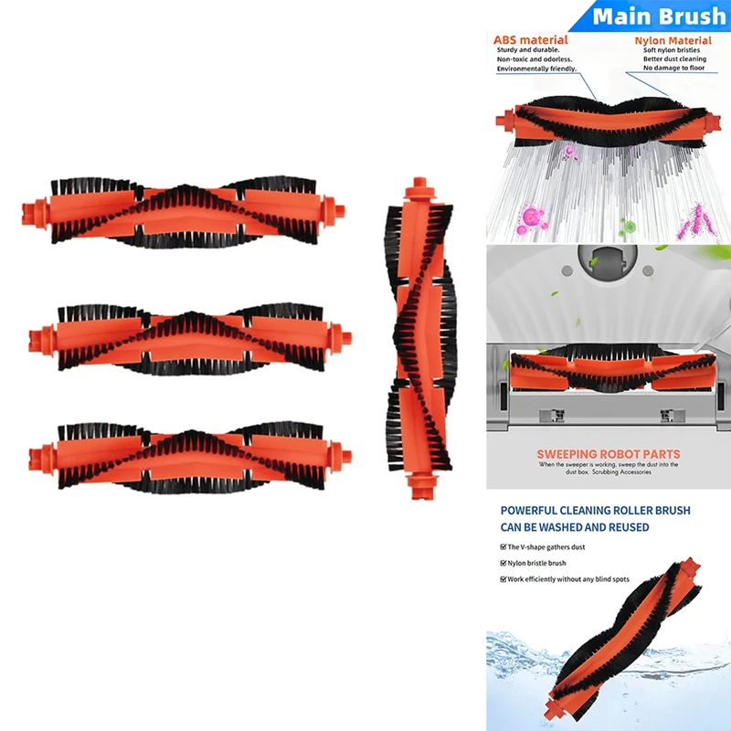 Accesorios de repuesto para Robot aspirador Xiaomi Mijia M30 Pro C107, cepillo de rodillo principal, limpieza de suelo, 2 uds.