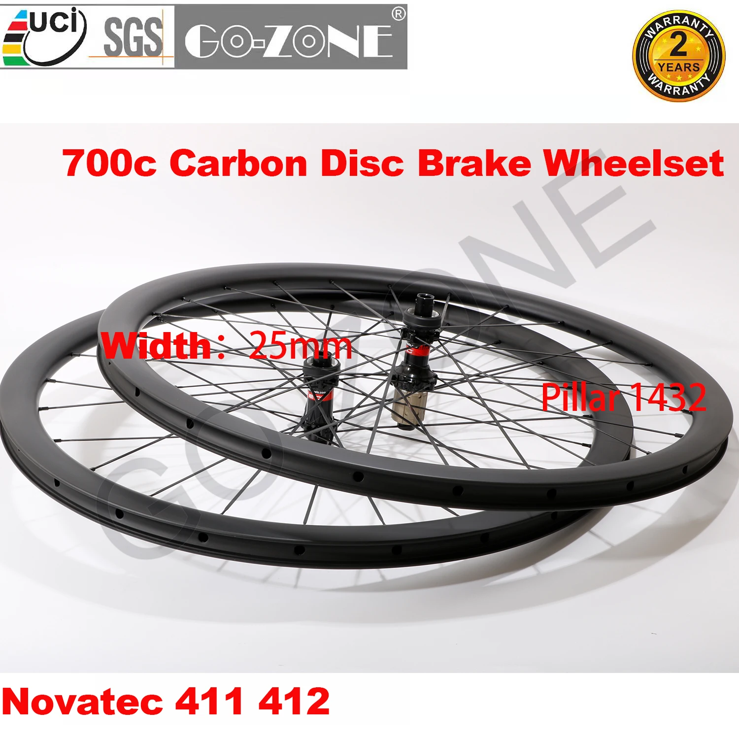 

Clincher Tubeless Tubular Carbon Wheelset Disc Brake 700c Novatec 411 412 Center Lock Or 6 Bolt Carbon Road Novatec Wheels