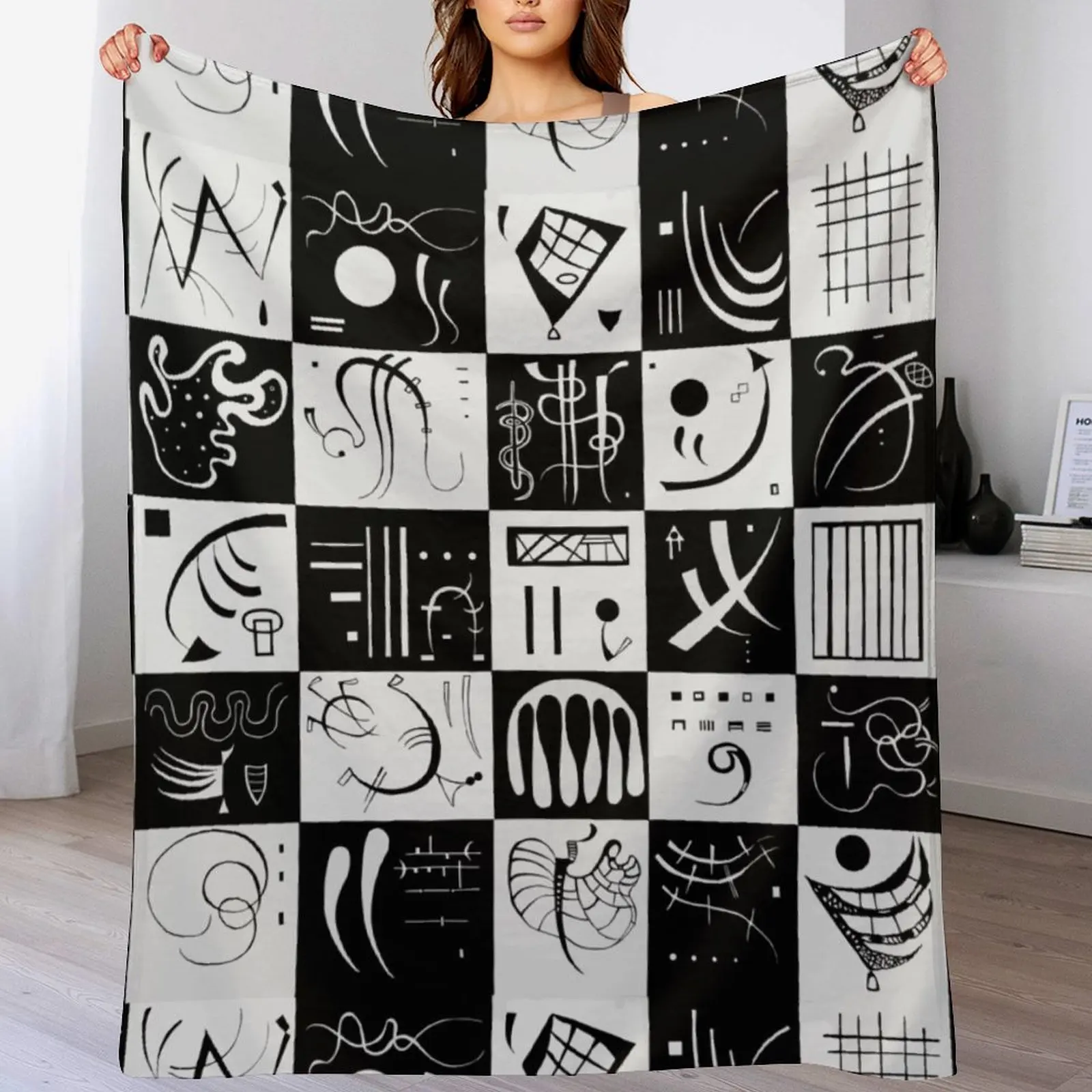 

Trente, by Kandinsky Throw Blanket Compact Warm Blanket for Car Road Trip