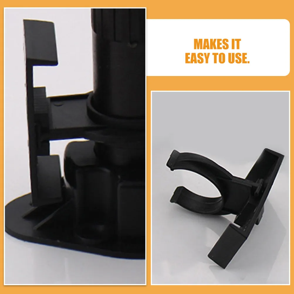 Adjustable Kitchen Cabinet Legs 10Pcs Black Furniture Support Feet with Base Plate Connectors