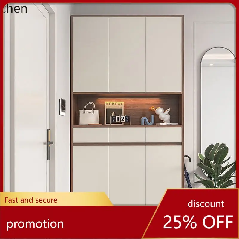 CZ Large Capacity Shoe Cabinet Tall Vertical Home Entryway Cabinet Integrated Partition Entryway Shoe Cabinet